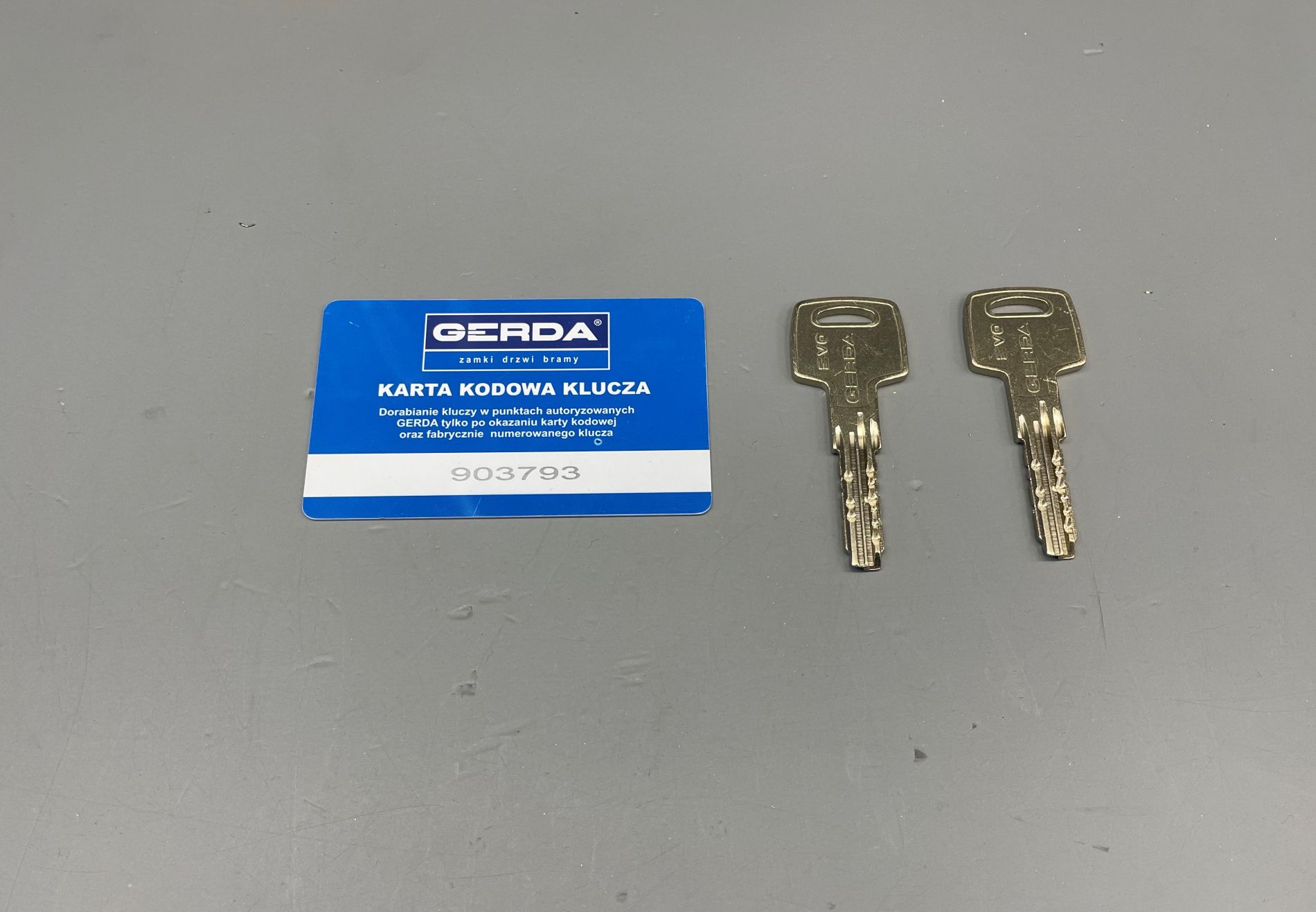 Jak dorobić klucz Gerda Evo na podstawie kodu z karty kodowej?